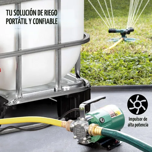 Miniatura 3 de SumpMarine Bomba de transferencia de agua, 115 V, 330 galones por hora, bomba eléctrica portátil con kit de manguera de 6 pies, elimina el agua