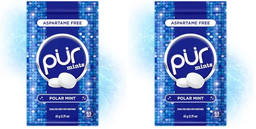 Miniatura 9 de PUR Mentas Mentas para aliento fresco sin aspartame Elaboradas con xilitol Sin azúcar, veganas, sin gluten Sabor natural a menta piperita