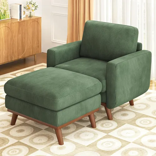 Miniatura 61 de Vesgantti Sofá modular en forma de U de 119 pulgadas, sofá modular de pana con asiento profundo y soporte de resortes, sofá convertible con 2 Beige