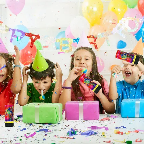 Miniatura 4 de Cañones de confeti para boda, cumpleaños, graduación, baby shower, niños, suministros de fiesta divertidos, decoraciones y recuerdos (colorido)
