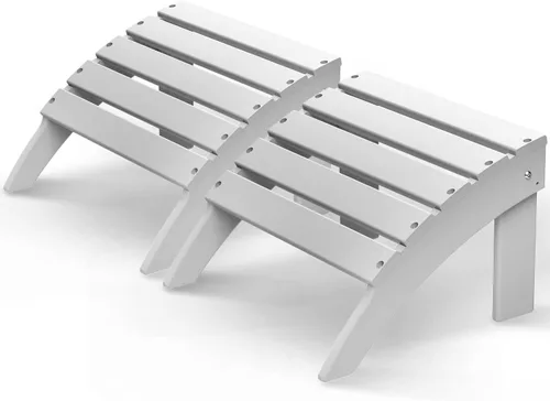Miniatura 17 de GREENVINES Adirondack-Ottoman Plástico HDPE Reposapiés para exteriores Todo tipo de clima Reposapiés Taburete para pies Gris