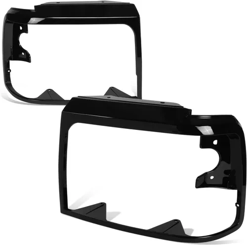 Auto Dynasty Cubierta de biseles de puerta de faros delanteros de estilo fábrica compatible con Ford Bronco F150 F250 F350 F53 F59 Serie F Super