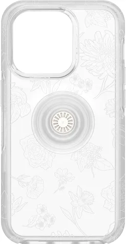 Miniatura 9 de OtterBox Funda Clara de la Serie Symmetry Otter + Pop para iPhone 14 Pro (SOLAMENTE) - Clara, PopGrip PopSockets Integrado, Delgada, Apta