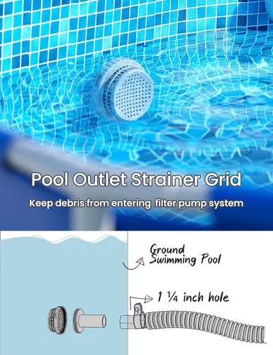 Miniatura 7 de SUMMERBUDDY Kit de piezas de piscina sobre el suelo, pieza de bomba de piscina de repuesto con válvula de émbolo dividida, válvula de émbolo