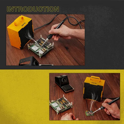Miniatura 6 de KOTTO Absorbedor Eliminador de Humo de Soldadura Extractor de Humos Absorbedor de Prevención de Humo Ventilador de Trabajo DIY para Estación
