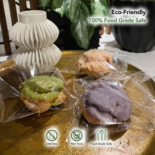 Miniatura 5 de Seal Fresh Bolsas de celofán de 6 x 6 pulgadas, paquete de 200 bolsas transparentes autoadhesivas resellables para galletas, dulces, pasteles