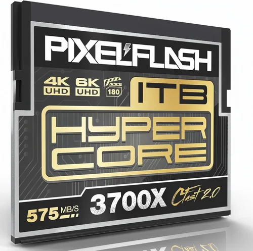 PixelFlash Tarjeta CFast 2.0 de 1 TB 3700X HyperCore 575MB/s SATA3 VPG180, tarjeta CFast para cámaras fotográficas y cámaras DSLR cinematográficas