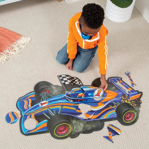 Miniatura 3 de Rompecabezas de piso gigante de Peaceable Kingdom con piezas de formas únicas y divertidas para niños de 3 años en adelante, regalos para niños