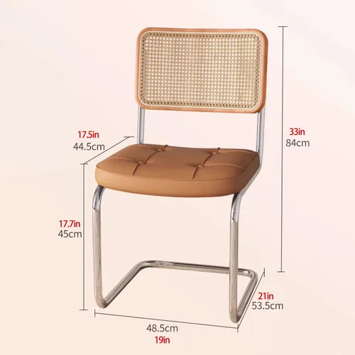 Miniatura 2 de Sillas de comedor de ratán, sillas de cocina, sillas de comedor modernas con madera maciza para cocina, sala de estar, silla de mediados de siglo