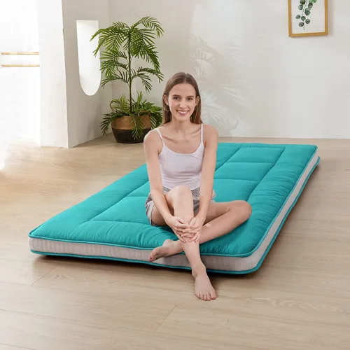 Miniatura 4 de MAXYOYO Colchón de Cama Twin Colchón de Futón Japonés para Piso, Almohadilla de Tatami Twin Cubrecolchón de Cama de Piso para Camping, Fácil