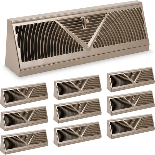 Miniatura 8 de Yaocom Paquete de 2 Rejillas de Registro de Zócalo Tamaño de Abertura de Conducto de 15 Pulgadas Cubiertas de Ventilación para Difusor de Piso