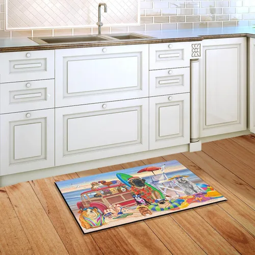 Miniatura 3 de Briarwood Lane Tapete con diseño de día de verano para interiores y exteriores, escena de playa, humor de perro, 18 x 30 pulgadas