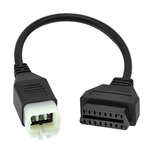 Miniatura 5 de Adaptador de diagnóstico para motocicleta 6Pin a OBD2 OBD2 Cable CANBUS para motocicleta Kawa-Saki, compatible con escáner de diagnóstico