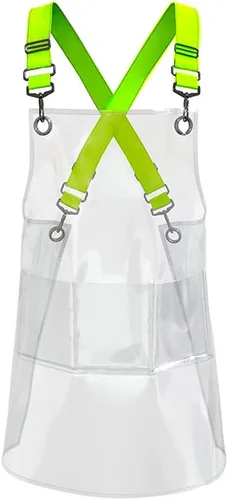 Miniatura 18 de Delantal para estilista de cabello MIKI WELL para salón, barbero, atrezzo cruzado, delantal impermeable de trabajo con 3 bolsillos