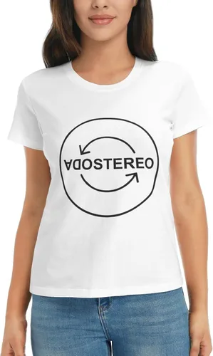Miniatura 6 de Soda Stereo Logo T Shirt Woman's Summer Tee Casual Short Sleeve Shirts