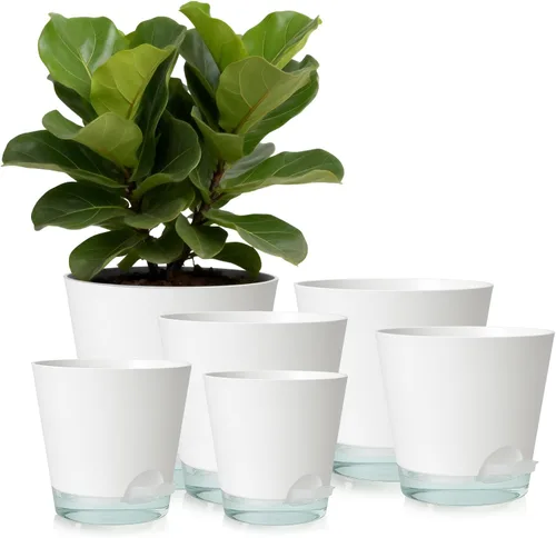 Miniatura 22 de GARDIFE Macetas de 10/9/8 pulgadas para plantas de interior, macetas auto-regantes, macetas de riego automático, macetas de flores, negras