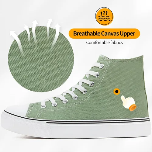 Miniatura 38 de ZGR Tenis de lona para hombre, con cordones, clásicos, casuales, para caminar