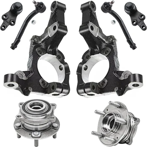 Miniatura 24 de Detroit Axle - Nudos de dirección delanteros de 2.5L de 2 piezas para Toyota 12-17 Camry, 2 nudos de dirección y conjunto de rodamiento de rueda