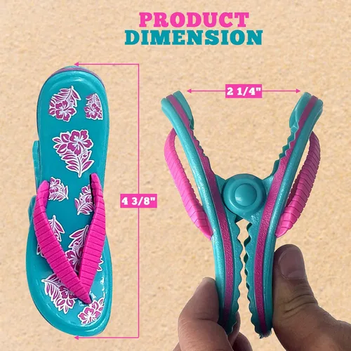 Miniatura 4 de PERFORMORE Clips para toallas de playa (correa rosa), paquete de 2, soporte portátil para toallas, seguro para sillas de playa, terraza, patio