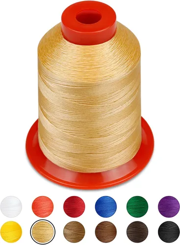 Miniatura 15 de Hilo de tapicería extra fuerte FIVEIZERO, hilo de nailon unido rojo de 1000 metros para denim, cuero, manualidades, máquina, bricolaje y hogar