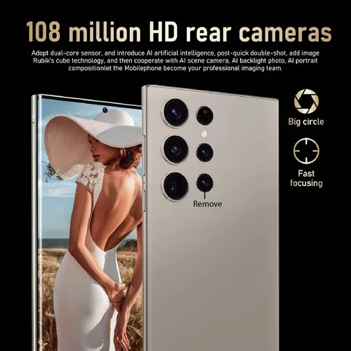 Miniatura 5 de Teléfonos celulares desbloqueados C24U, bolígrafo integrado, pantalla HD 6.82 8+256 GB, Android 14 6800mAh batería de larga duración 5G, doble
