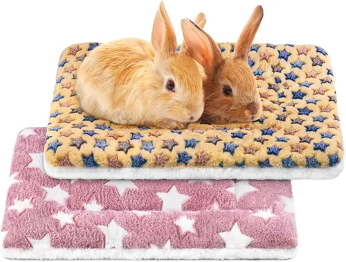 Miniatura 10 de YedsIntu 2 Piezas Cama de Conejo, Almohadón Lavable para Conejos Pequeños, Almohadón Cálido para Animales Pequeños, Almohada de Cama para Conejo