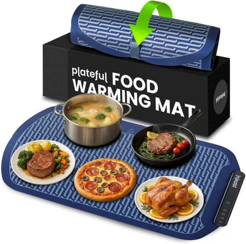 Plateful Tapete de calentamiento para alimentos – Tapete de calentamiento de alimentos para fiestas de bufés, bandejas de calefacción Real