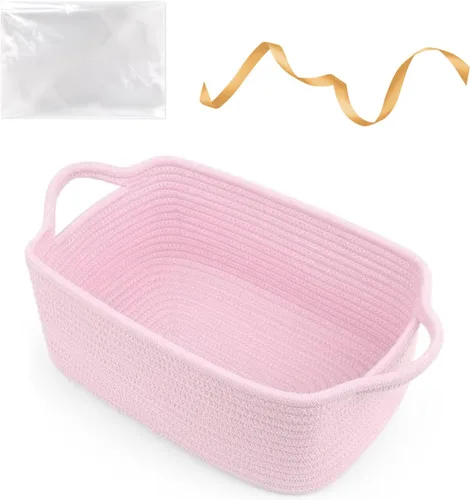 Miniatura 28 de Cestas de regalo grandes vacías para llenar, bonita canasta tejida para adolescentes, mujeres, baby shower, cubo de juguetes pequeño decorativo