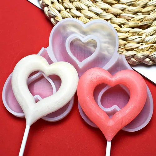 Miniatura 23 de mostsom Moldes de silicona Love para piruletas de chocolate y dulces, molde para fondant de azúcar, paletas, galletas, utensilios para hornear, sin