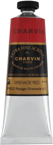 Miniatura 115 de Charvin Pintura acrílica profesional extrafina – verde absenta, tubo de 2.1 fl oz, pigmentos de triple fresado, resistente a la luz, pinturas