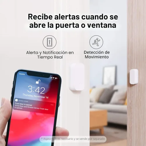 Miniatura 7 de Aqara - Sensor Zigbee de puerta y ventana, sensor de contacto inalámbrico, automatización del hogar, requiere Aqara Hub (no de terceros), conexión