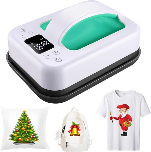 Miniatura 10 de Prensa de Calor Pequeña Máquina de Prensa de Calor para Transferencia de Calor, 7 × 5 pulgadas Portátil Easy Press Mini Prensa de Calor para Regalo