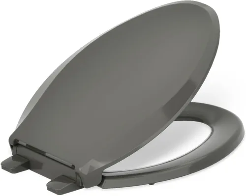 Miniatura 34 de KOHLER 4636-RL-0 Cachet ReadyLatch - Asiento de inodoro alargado con cierre lento, asiento de inodoro de cierre suave con tapa silenciosa, topes