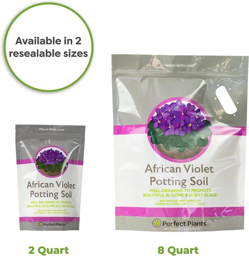 Miniatura 5 de Perfect Plants Sustrato para macetas de violeta africana de 2 cuartos Mezcla de plantas orgánicas perfectamente elaboradas para violetas