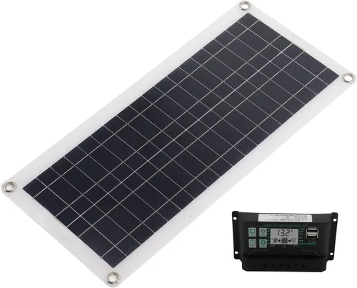 Miniatura 4 de Estink Kit de panel solar, panel solar de 30 W, 30 A, 12 V, 24 V, cargador de voltaje, kit de inicio de panel solar de silicio policristalino