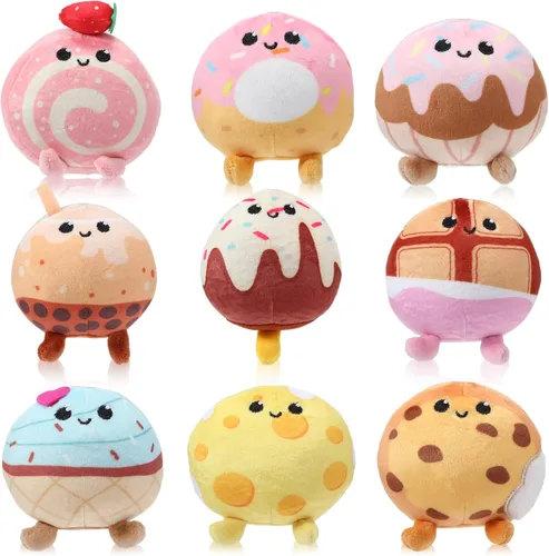 Miniatura 9 de Libima 9 piezas mini llaveros de animales de peluche de 3.15 pulgadas, pequeños adornos lindos de felpa, juguetes a granel para baby shower