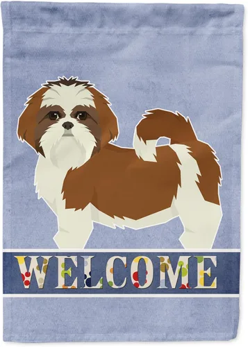 Miniatura 25 de Caroline's Treasures CK3704GF Bandera de jardín de bienvenida de Akita Shepherd Black and Tan - Bandera decorativa para patio exterior, patio