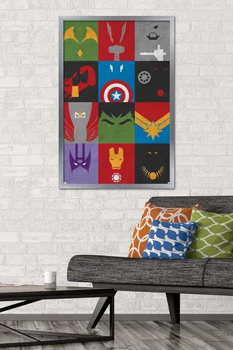 Miniatura 2 de Trends International Marvel Comics-Avengers-Minimalist Grid Mount Póster de pared