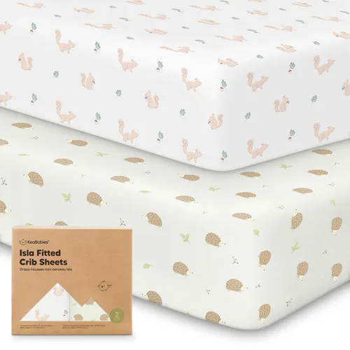 Miniatura 16 de KeaBabies Paquete de 2 sábanas de cuna para bebé, para niño y niña - 52x28 Fibra viscosa derivada del bambú, sábana para cama de niño pequeño