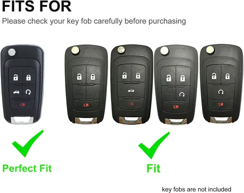 Miniatura 2 de Funda para llavero Chevy con llavero de TPU suave, protección completa, compatible con Chevrolet Equinox Camaro Cruze Malibu Sonic Buick Terrain