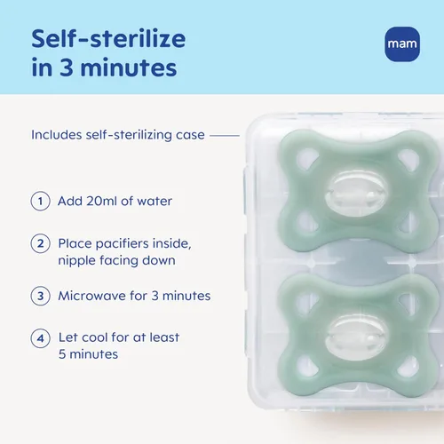 Miniatura 6 de MAM Chupetes Comfort para Bebé, Chupón Ligero de Una Pieza de Silicona Completa para Recién Nacidos de 3-12 Meses, Sin BPA, Chupete Fácil de Gris