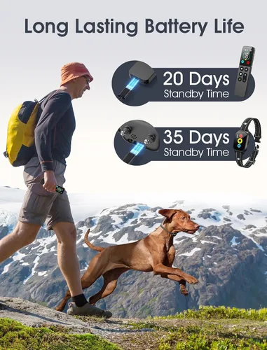 Miniatura 5 de Collar de entrenamiento para perros con control remoto, collar inteligente de choque para perros con 3 modos de entrenamiento e iconos