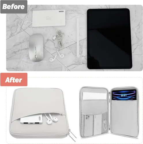 Miniatura 4 de MoKo Funda para tablet de 9 a 11 pulgadas, compatible con iPad Air M4/Pro M5 de 11 pulgadas, iPad A16 de 11 pulgadas, i-Pad 10/9/8/7th/Air 5/4th