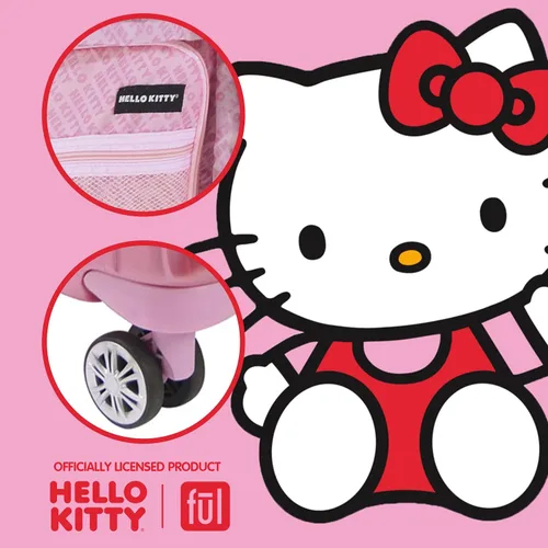 Miniatura 7 de FUL Hello Kitty - Maleta de mano con ruedas, Rosado, Hello Kitty - Maleta de mano rígida con ruedas