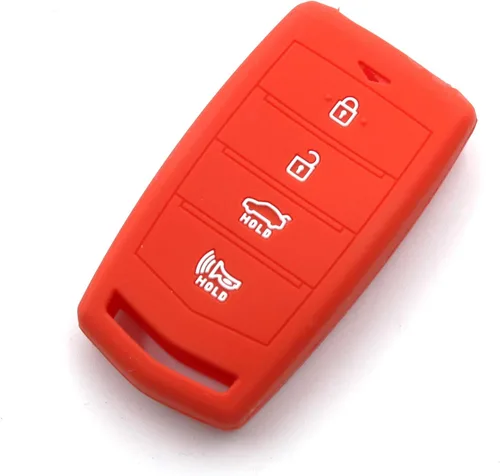 Miniatura 11 de 4 botones de silicona llavero remoto Smart Key Funda protectora para Hyundai Genesis G70 G80 G90 EQ900, Azul-cielo