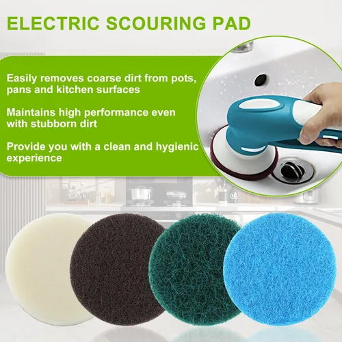 Miniatura 4 de Juego de 16 piezas de almohadillas de limpieza eléctricas para cepillo de limpieza Dremel Versa: 4 almohadillas de espuma, 4 alfombrillas de cocina