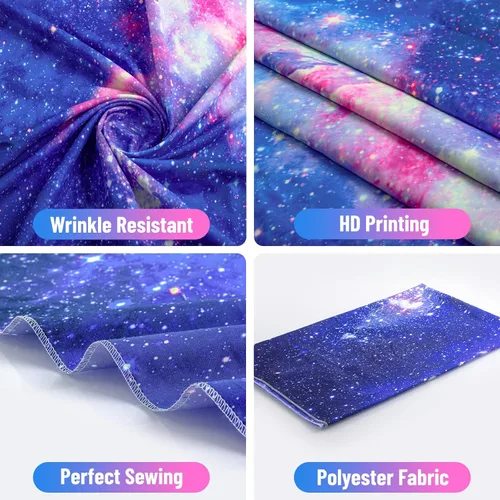 Miniatura 6 de Tapiz de galaxia con luz negra para dormitorio, espacio estético, cielo estrellado, estrellas, universo, telón de fondo, póster de luz negra