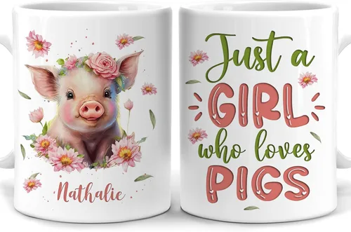Miniatura 24 de Hyturtle Regalos Personalizados Amante de Ranas - Solo Una Chica Que Ama Las Ranas Taza de Café Personalizada con Nombre en Cerámica de 11oz - Idea
