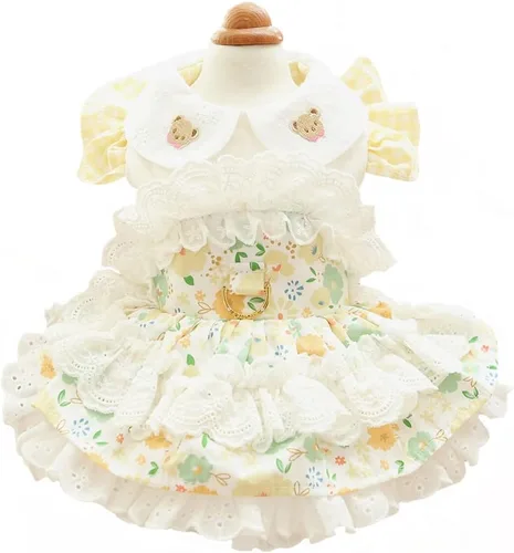 Miniatura 9 de Moda Vestido de Princesa de Chifón para Perro Dulce Cachorro para Perro EXTRAL Pequeño y Perro Pequeño Rosa M