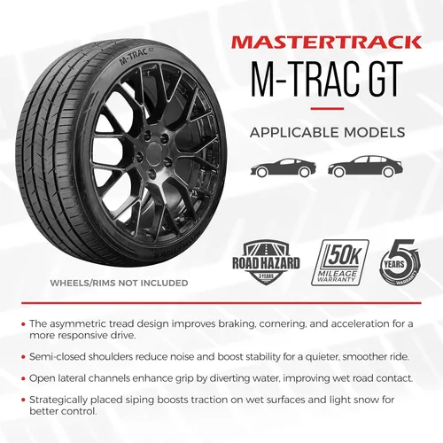 Miniatura 2 de Mastertrack M-TRAC GT - Juego de neumáticos de ultra alto rendimiento para todas las estaciones (4 neumáticos) 255/45ZR20 105W XL 5 años